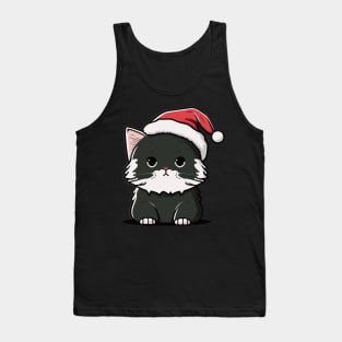 Cute Ugly Christmas Cat Gift Funny Cat Christmas Tank Top